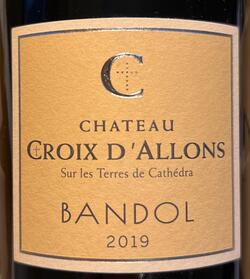 Bandol 2022 Blanc. Château Croix D' Allons.