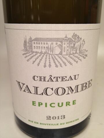 Château Valcombe, Epicure 2013 Ventoux. Hvid