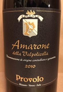 Amarone della Valpolicella 2010, 15,5%vol. Provolo.