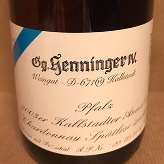 Henninger Chardonnay 2003 spätlese tør. 13%vol. Pfalz.
