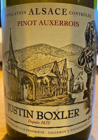 Pinot Auxerrois 2018,  Justin Boxler.