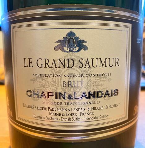 Chapin & Landais Le Grand Saumur Loir, Magnum. Brut.