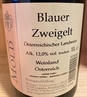 Blauer Zweigelt Landwein 1L. tør. Mold